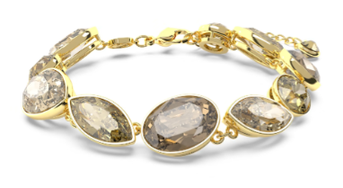 Brazalete Swarovski Mesmera cristal champán baño dorado