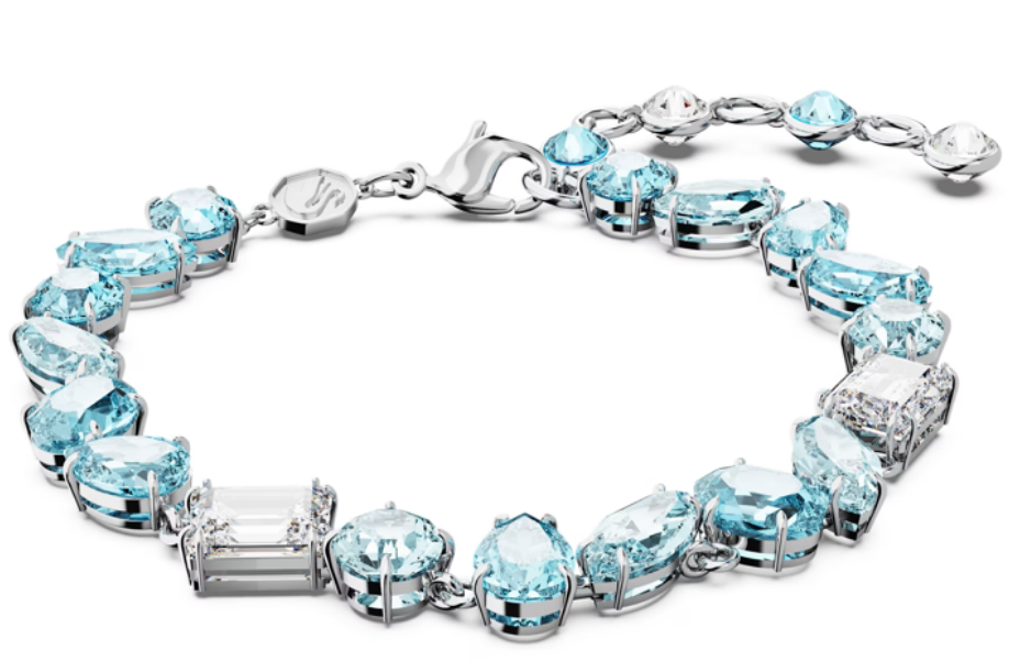 Brazalete Swarovski Mesmera cristal celeste grande