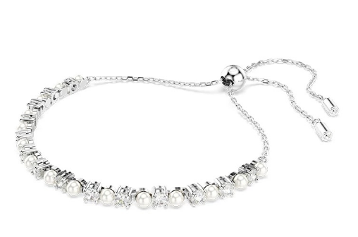 Brazalete Ajustable Swarovski Perlas y Cristales Pera