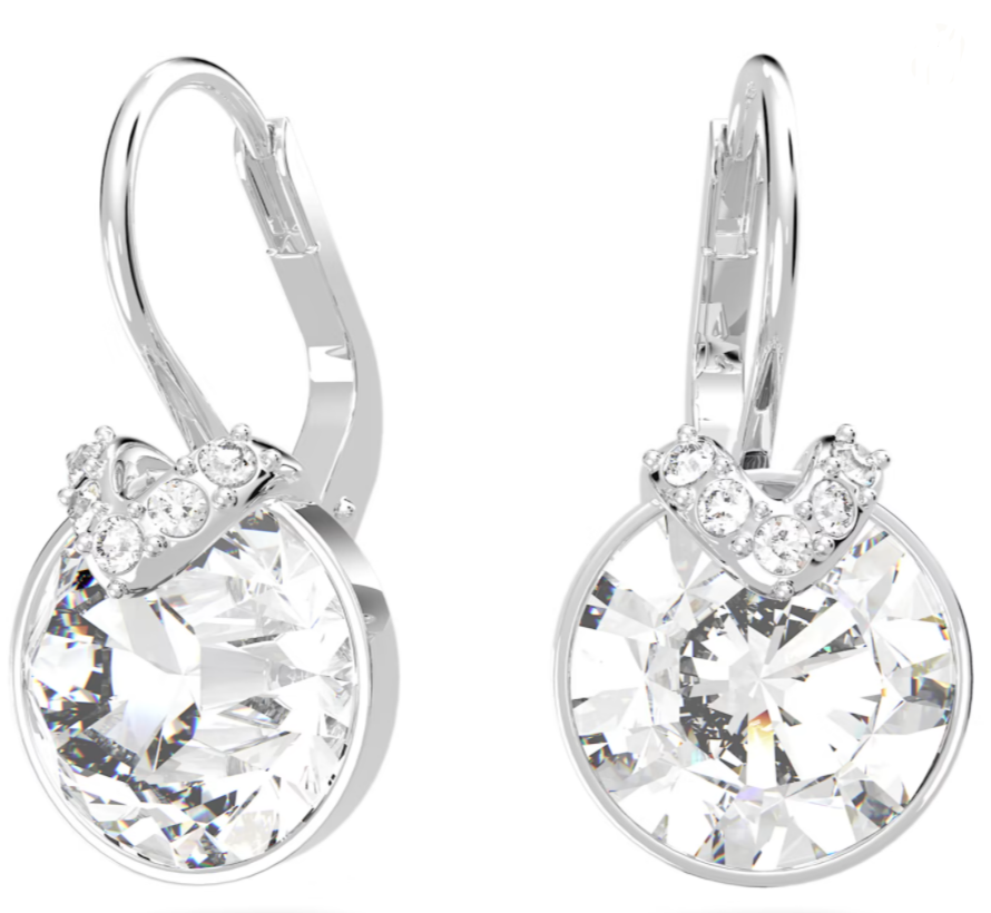 Aretes Swarovski Bella Gota Cristal Blanco Platino