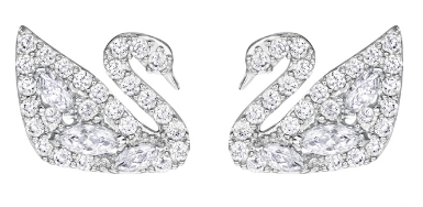 Aretes Swarovski Swan Cisne Pavé Alas Marquise