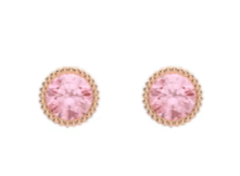 Aretes Swarovski Halo Cristal Rosa Mini