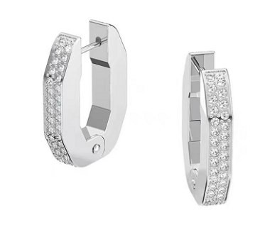 [E179-2] Aretes Swarovski Dextera Aro Octagonal Rodio