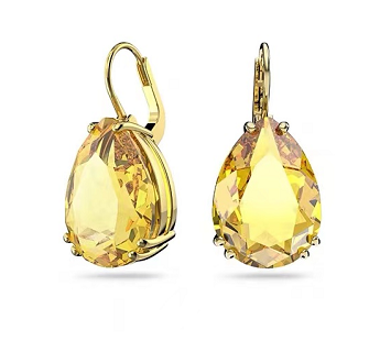Aretes Swarovski Gota Cristal Amarillo Dorado