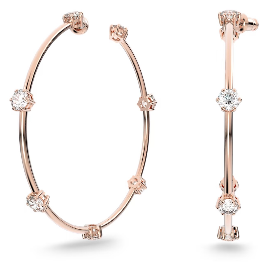 Aretes Swarovski Constella aro estaciones oro rosa