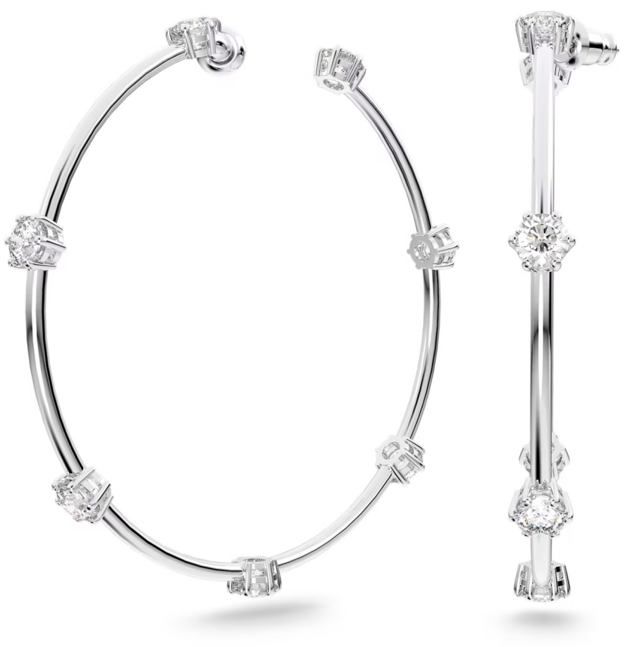 Aretes Swarovski Constella aro estaciones rodio