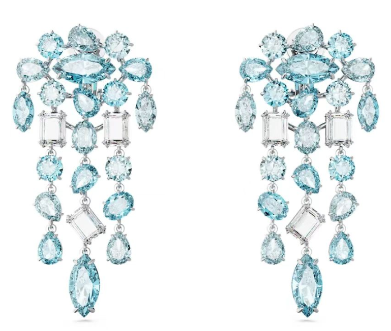 Aretes Swarovski Cascada Cristales Celestes