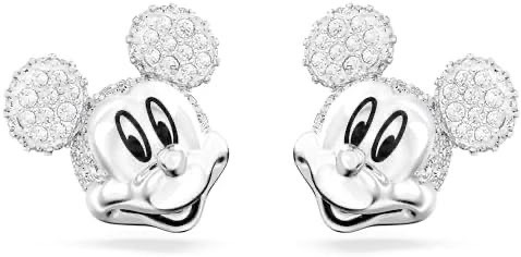 Aretes Swarovski Mickey Mouse Plateado