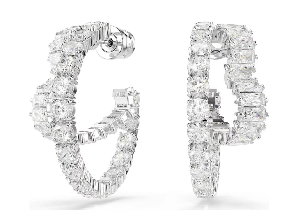 Aretes Swarovski Matrix Aro Cortes Mixtos