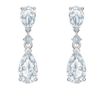 Aretes Swarovski Gota Transparente Colgante