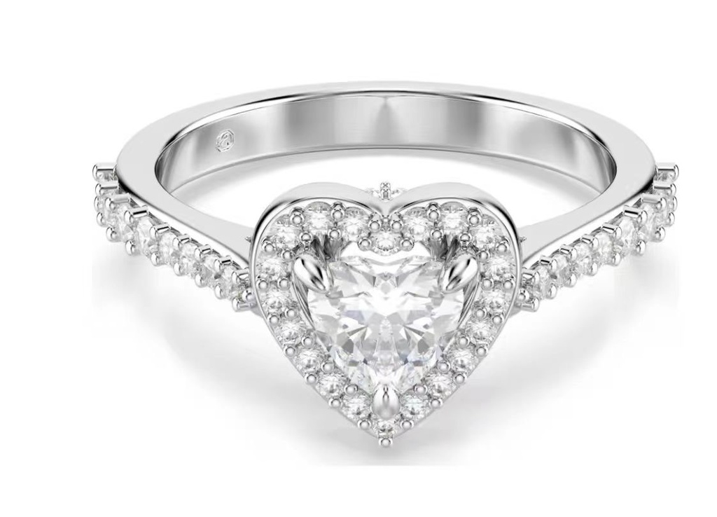 Anillo Swarovski Halo Corazón Clásico