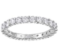 Anillo Swarovski eternity cristales redondos