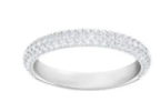 Anillo Banda Pavé Cristales Blancos Rodio