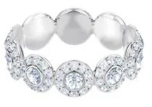 Anillo Swarovski Halo Alterno Transparente