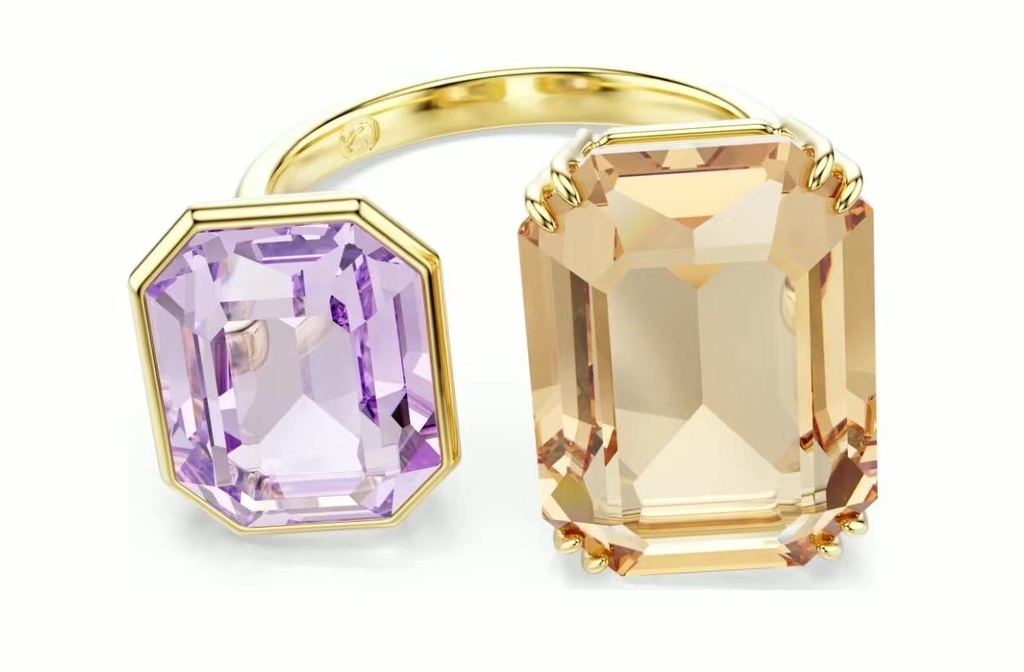 Anillo Swarovski Millenia Lila y Champán