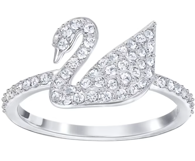 Anillo Swarovski Cisne Pavé Blanco Talla #7