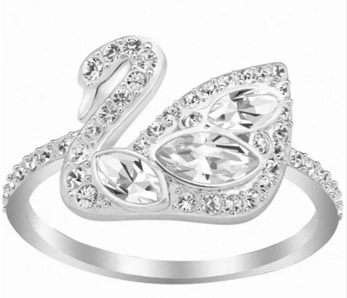 Anillo Swarovski Cisne Cristal Faceta Talla #6