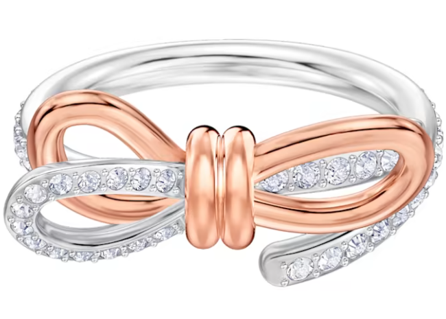 Anillo Swarovski Moño bicolor pavé