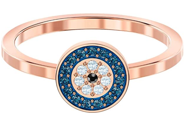[J022-1] Anillo Swarovski Symbolica ojo protector oro rosa talla 6