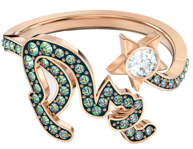 Anillo Swarovski enredadera cristales multicolor ajustable