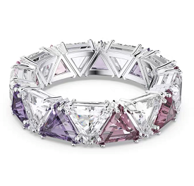 Anillo Swarovski eternity triángulos lavanda