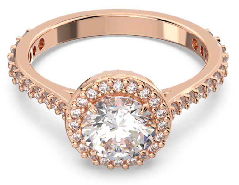 Anillo Swarovski Constella halo oro rosa