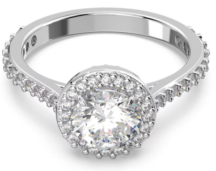 Anillo Swarovski Constella halo rodio