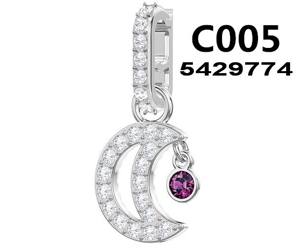 Charm Swarovski Luna Creciente Cristal Púrpura