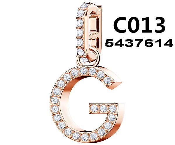 Charm letra G brillante oro rosa