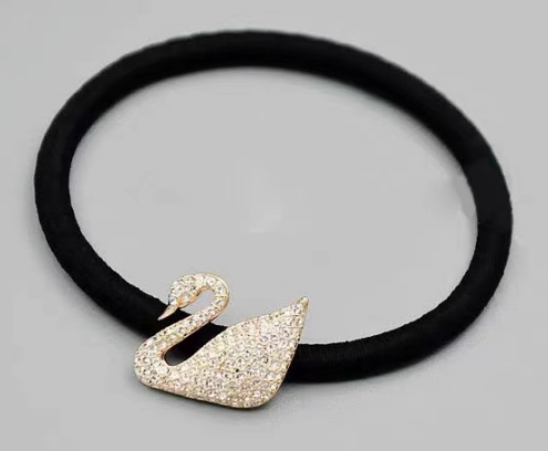 Broche Swarovski Cisne Pavé Oro Rosa