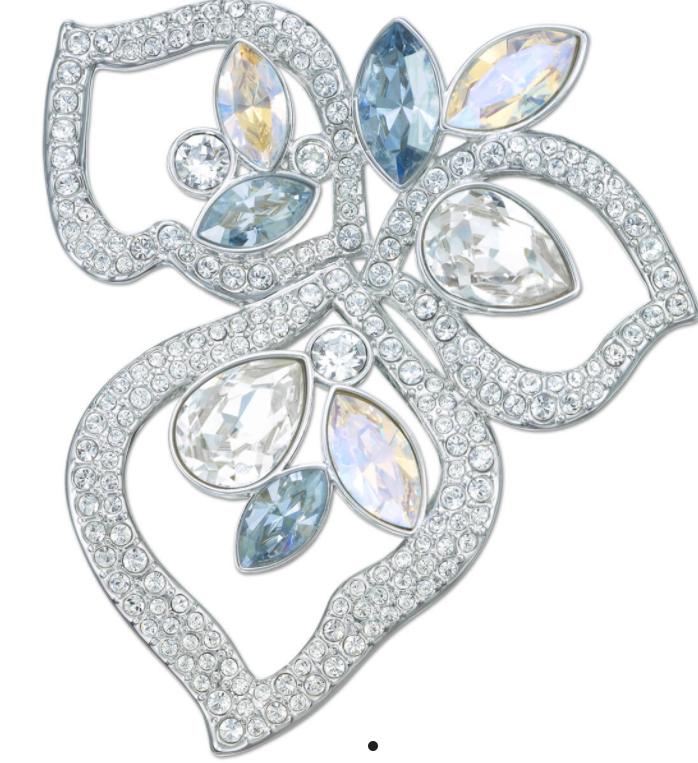 Broche Swarovski Flor Abstracta Cristal Tornasol