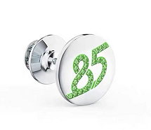 Broche Swarovski Número 85 Cristales Verdes