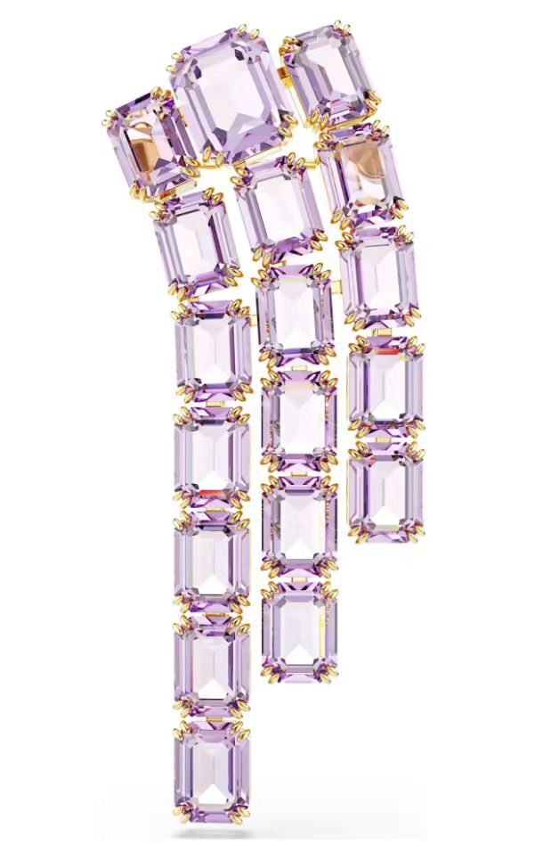 Broche Swarovski Millenia Cascada Cristales Lila