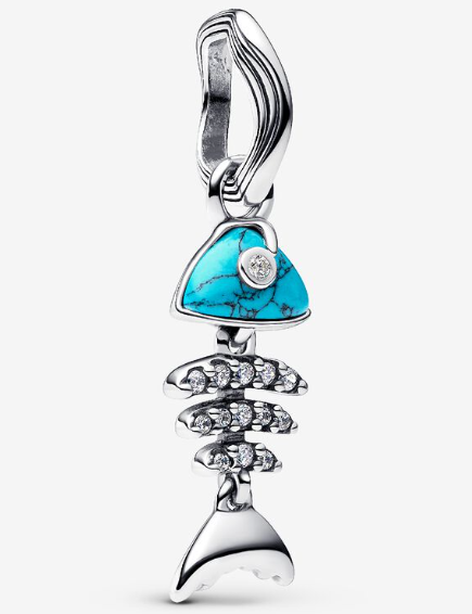Charm colgante espina de pez turquesa Pandora