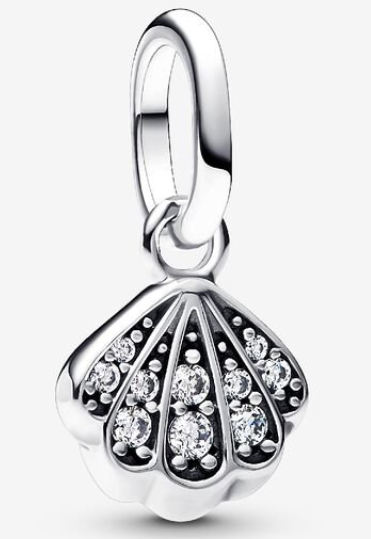 Charm colgante concha marina pavé