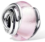 [793241C00] Charm Pandora cristal Murano rosa