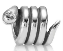 Charm Serpiente Espiral Plata