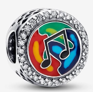 Charm Pandora Notas Musicales Multicolor