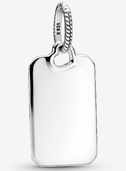 Charm Pandora Placa Rectangular Grabable