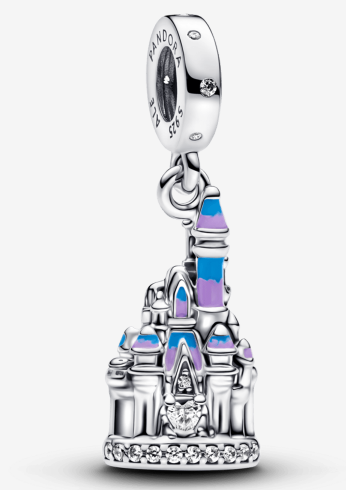 [793611C01] Charm colgante castillo Disney violeta y azul
