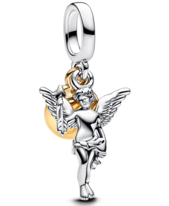 Charm Pandora Ángel Guardián Corazón Dorado