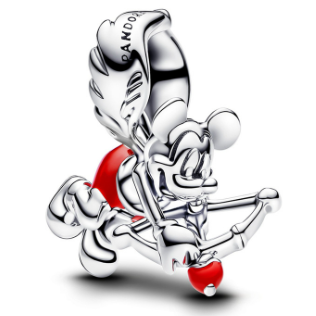 [793616C01] Charm Mickey Mouse arquero con manzana roja