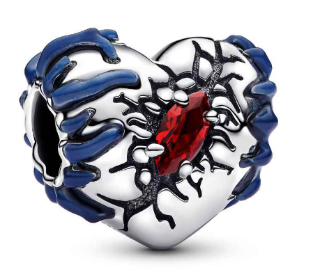 [793565C01] Charm corazón agrietado con garras azules Pandora