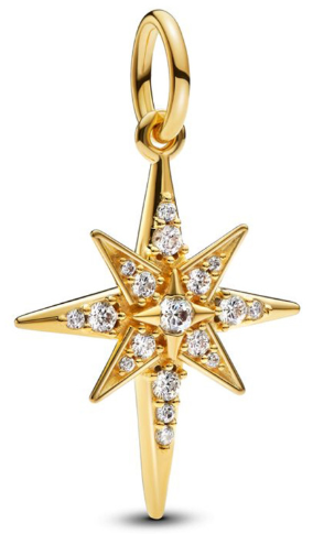 Charm Pandora Estrella Fugaz Pavé Dorada