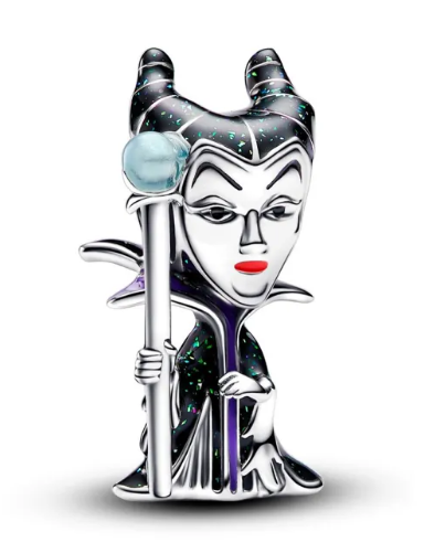 [793423C01] Charm Maléfica cuernos y cetro Disney Pandora