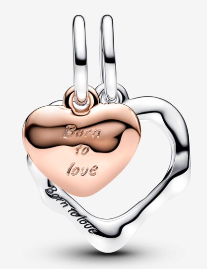 Charm Corazones Born to Love Bicolor