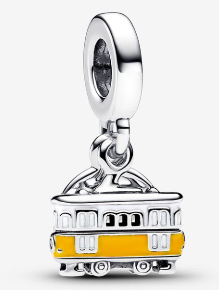 Charm Pandora tranvía amarillo