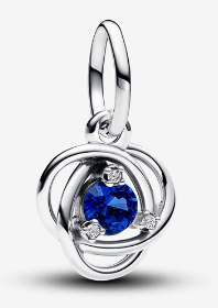 Charm Pandora colgante remolino piedra azul