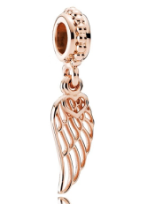 Charm colgante ala de ángel baño oro rosa