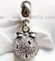 Charm colgante campana pavé lazo y corazones Pandora